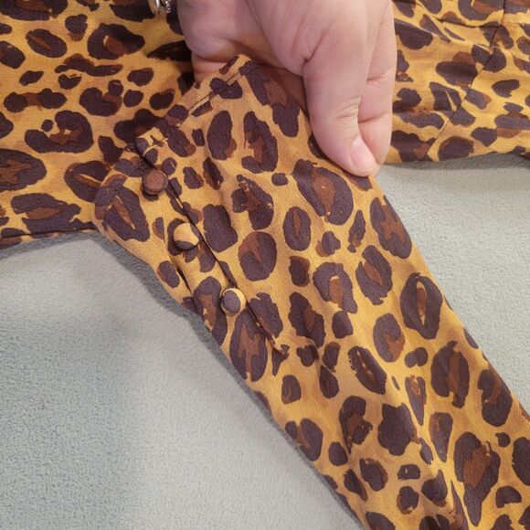 Mango Animal Print Blouse Size US 6 - Picture 7 of 8